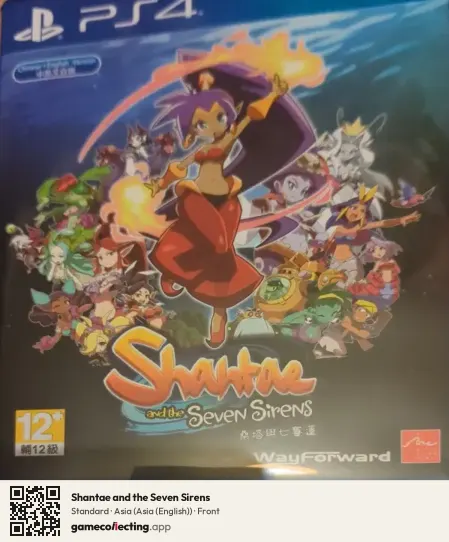 Shantae and the Seven Sirens PlayStation 4, Asia (English) box front