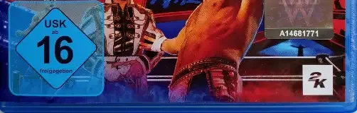 WWE 2K24, the USK square on its front