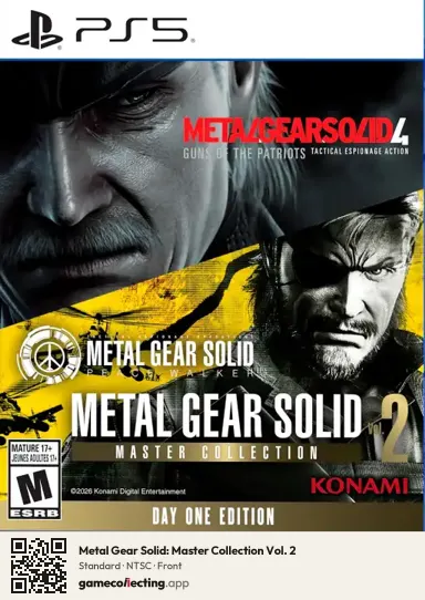 Metal Gear Solid: Master Collection Vol. 2 PlayStation 5, NTSC box front