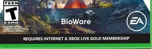 Anthem, the ESRB box on its front
