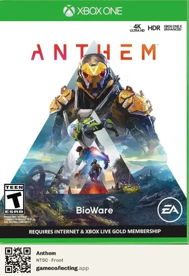 Anthem Xbox One, NTSC box front