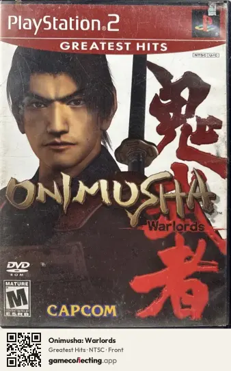 Onimusha: Warlords PlayStation 2, NTSC box front
