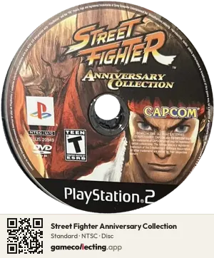 Street Fighter Anniversary Collection PlayStation 2, NTSC disc