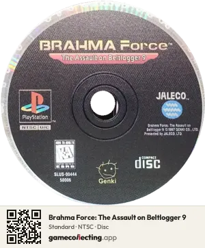Brahma Force: The Assault on Beltlogger 9 PlayStation, NTSC disc