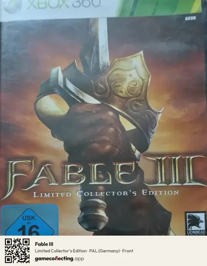 Fable III Xbox 360, Germany box front