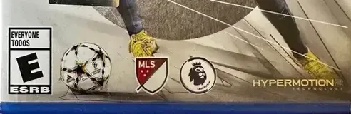 FIFA 23, the ESRB box on its front