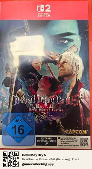 Devil May Cry 5 Nintendo Switch 2, Germany box front