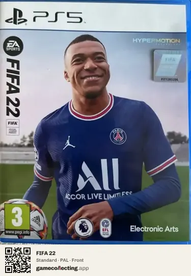 FIFA 22 PlayStation 5, PAL box front