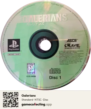 Galerians PlayStation, NTSC disc