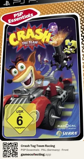Crash Tag Team Racing PlayStation Portable, Germany box front