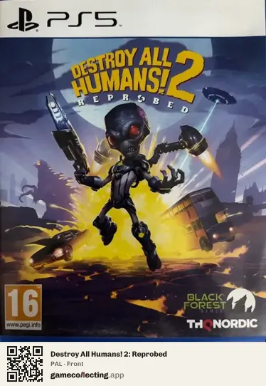 Destroy All Humans! 2: Reprobed PlayStation 5, PAL box front
