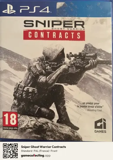 Sniper Ghost Warrior Contracts PlayStation 4, France box front