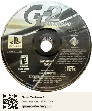 Gran Turismo 2 PlayStation, NTSC disc