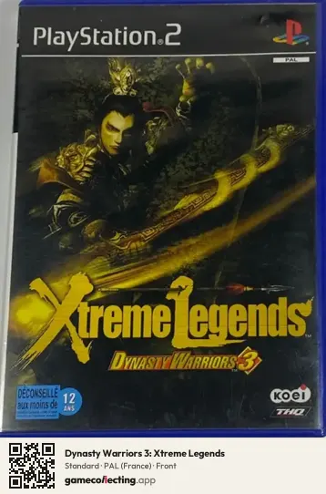 Dynasty Warriors 3: Xtreme Legends PlayStation 2, France box front