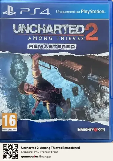 Uncharted 2: Among Thieves Remastered PlayStation 4, France box front