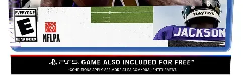 Madden NFL 21, the ESRB box on its front
