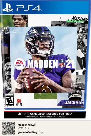 Madden NFL 21 PlayStation 4, NTSC box front