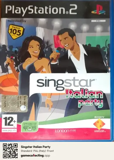 Singstar Italian Party PlayStation 2, Italy box front