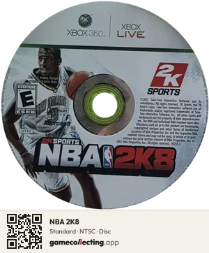 NBA 2K8 Xbox 360, NTSC disc