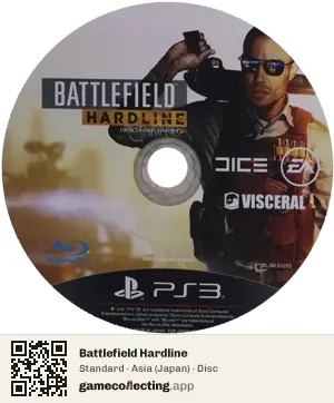 Battlefield Hardline PlayStation 3, Asia disc