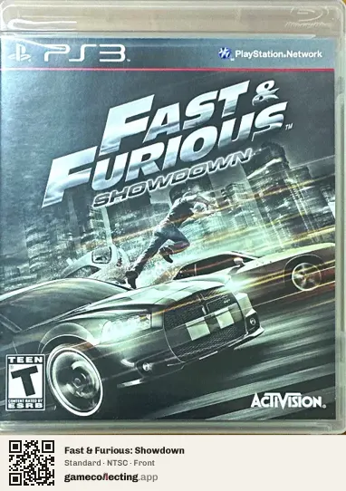 Fast & Furious: Showdown PlayStation 3, NTSC box front