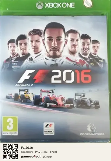 F1 2016 Xbox One, Italy box front