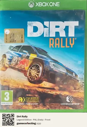 Dirt Rally Xbox One, Italy box front