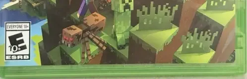 Minecraft, the ESRB box on its front