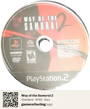 Way of the Samurai 2 PlayStation 2, NTSC disc