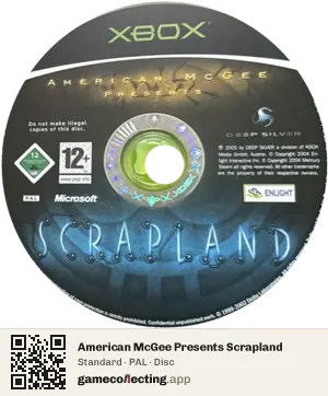 American McGee Presents Scrapland Xbox, PAL disc