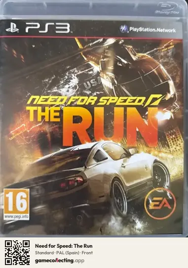 Need for Speed: The Run PlayStation 3, Spain box front