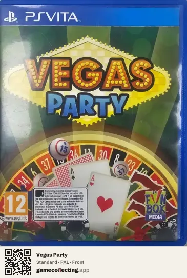 Vegas Party PlayStation Vita, PAL box front