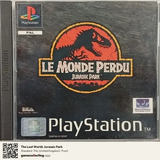 The Lost World: Jurassic Park PlayStation, United Kingdom box front