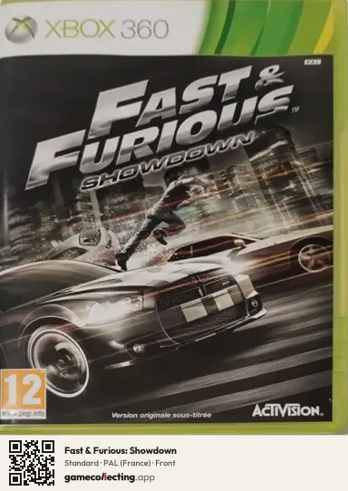 Fast & Furious: Showdown Xbox 360, France box front