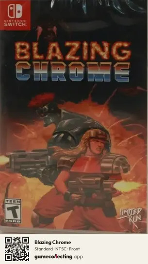 Blazing Chrome Nintendo Switch, NTSC box front