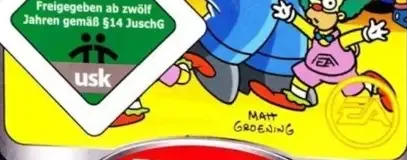 The Simpsons Game, the USK square on its front