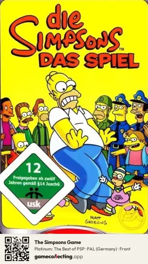 The Simpsons Game PlayStation Portable, Germany box front