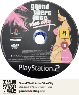 Grand Theft Auto: Vice City PlayStation 2, PAL disc