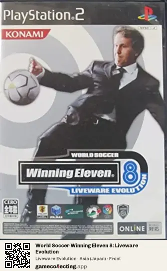 World Soccer Winning Eleven 8: Liveware Evolution PlayStation 2, Asia box front