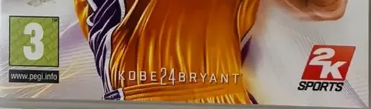 NBA 2K10, the PEGI square on its front