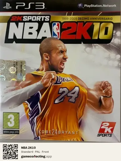 NBA 2K10 PlayStation 3, PAL box front
