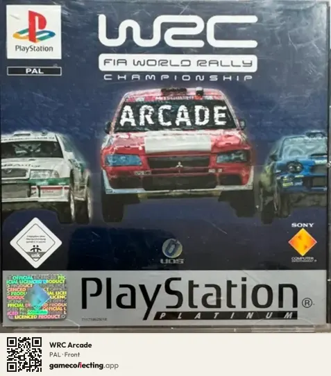 WRC Arcade PlayStation, PAL box front