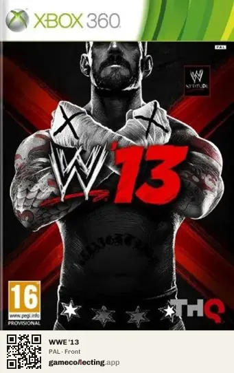 WWE '13 Xbox 360, PAL box front
