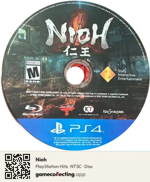 Nioh PlayStation 4, NTSC disc