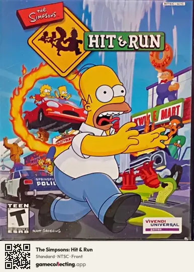The Simpsons: Hit & Run PlayStation 2, NTSC box front