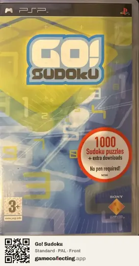 Go! Sudoku PlayStation Portable, PAL box front