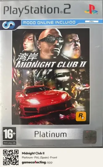 Midnight Club II PlayStation 2, Spain box front