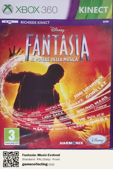 Fantasia: Music Evolved Xbox 360, Italy box front