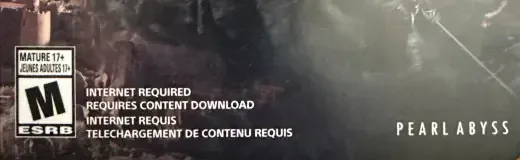 Crimson Desert, the ESRB box on its front