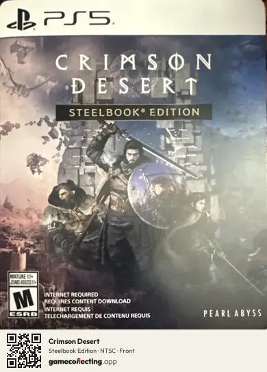 Crimson Desert PlayStation 5, NTSC box front